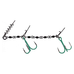 Mikado HDJ-12-05 Jaws Double Evo Stinger Fluo XL Крюк Серебристый Black / Fluo 2/0