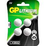Gp batteries 0602032C4 4 CR2032 Литий 3V Аккумуляторы Серебристый Black