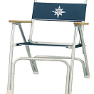 Складной стул 620х570х830мм тёмно-синий алюминий/полиэстер/дерево, Osculati 48.353.01