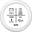 Купить Индикатор аварийной сигнализации двигателя KUS WW KY79303 Ø52мм 12/24В IP67 белый/белый 7ft.ru в интернет магазине Семь Футов