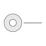 Seachoice 50-01029 11/16´´ Нейлоновая плоская шайба 100 единицы Grey 1/4´´