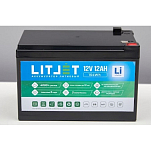 Аккумулятор литий-ионный тяговый для электромотора LitJet 1212D-ES12-12C 12В 12Ач 154Вт IP65 150х99х99мм