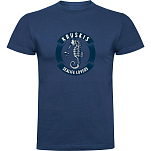 Kruskis CA65500686C056 Футболка с коротким рукавом Seahorse Голубой Denim Blue 3XL