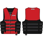 Seachoice 50-85393 Спасательный жилет Type III 4-Belt Ski Red 61x54x10 L-XL