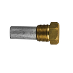 Цинковый анод Tecnoseal 06003T Ø12x26мм стержневой с латунной заглушкой для двигателей ZF