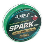 Akami 055116 Spark Плетеная леска 300 м Зеленый Dark Green 0.160 mm 