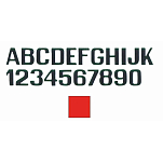 International letterfix 59590183 3 Наклейки с цифрами Бесцветный Red 100 mm 