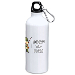 Kruskis MD4049S101K150 Born To Fish 800ml Алюминиевая бутылка Бесцветный White
