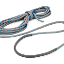 ADVANCE-Швартовочный трос с сращенной проушиной и кожаным чехлом / титановый/синий / Веревка-Ø: 14 мм; Длина: 8 м