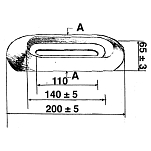 Talamex 45800014 Zinc Анод Серый  Grey 200 x 65 mm 