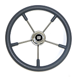Рулевое колесо Ultraflex V58G 38650F Ø400x78мм рукоятка из серого полиуретана со спицами из нержавеющей стали