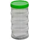 Купить Energoteam 75526550 Круглая коробка для приманки 4 единицы Бесцветный Clear / Green 7ft.ru в интернет магазине Семь Футов
