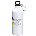 Kruskis MD4049S101K130 Born To Swim 800ml Алюминиевая бутылка Бесцветный White