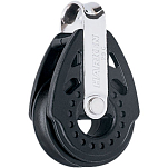 Harken 348 Carbon 29 Mm Один фиксированный шкив Черный Black / Silver