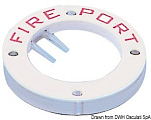 Лючок пожаротушения из белого пластика диаметр 68 мм c надписью Fire Port, Osculati 17.680.00