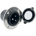 Goldenship gs11335 базовый штекер нержавеющая сталь 16A Silver 11x18x18