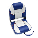 Купить Сиденье мягкое складное Premium Centurion Boat Seat, бело-синее Newstarmarine 75129GB 7ft.ru в интернет магазине Семь Футов