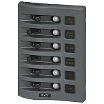 Blue sea systems 661-4376 Weatherdeck Panel Circuit Breaker 6 Position Серый Grey