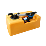 Бак сточный Can-SB 01.4609 83л 850х360х390мм шланг Ø38мм с насосом 12В 19л/мин горизонтальный с насосом из полиэтилена желтый