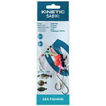 Kinetic F166-226-039 Sabiki Surf Рыболовное Перо Бесцветный Red / Pearl 1/0 