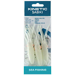 Kinetic F134-171-051 Sabiki Squido Bull Рыболовное Перо Бесцветный Hot Blue