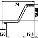 Spare lever for flush latch 58.6 mm, 38.159.82