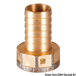 Portagomma femmina in bronzo 3/4". x 25