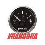 Указатель уровня топлива Marine Rocket FLM0007BSMR_pkg_100 12/24В 240-33Ом Ø56мм вырез Ø52мм с подсветкой черный-серебристый (упаковка из 100шт.)