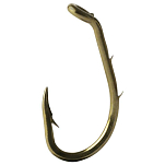 Mustad 92641-BR-1/0-C07 Beak Крючки С Одним Глазком Золотистый Bronze 1/0