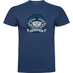 Kruskis CA65500686C054 Футболка с коротким рукавом Crab Logo Голубой Denim Blue 3XL