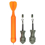 Avid carp A0640070 Compact Комплект маркерного поплавка Серый Orange / Grey