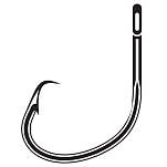 Jatsui D3500273 382BN Tuna Колючий Одноглазый Крючок Black Nickel 8/0