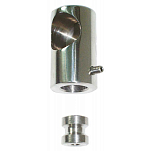 Forniture nautiche italiane 2928335 Поручень Central Заглушка-Заглушка Silver 25 mm 