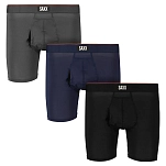 SAXX Underwear SXPP3MS-TNB-XS трусы-боксёры Multi-Sport Mesh Brief Fly 3 Единицы Многоцветный Turbulence / Navy / Black XS