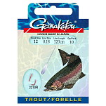 Gamakatsu 140309-00400-00025-00 Booklet Trout 2210R Палатка Крюк 0.250 мм 120 см Красный Red 4 