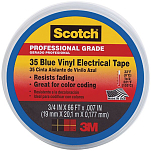 Лента 3M Scotch 35 10836 20,1м 19x0,178мм электроизоляционная из синего ПВХ