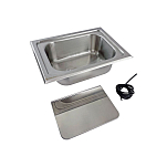 Мойка Marine Rocket MR573BSS 460x335x115мм прямоугольная со стальной крышкой AISI304