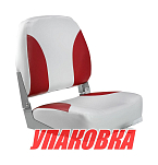 Кресло мягкое складное Classic, обивка винил, цвет серый/красный, Marine Rocket (упаковка из 4 шт.) 75102GR-MR_pkg_4