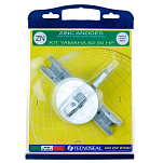 Tecnoseal TENKITYAMAHA60-90 Yamaha 60-90HP Анодный комплект Бесцветный Grey