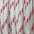 Купить Фал двойного плетения Monteisola Corde Dyneema SK75 DTD8 1м Ø8мм из белого волокна Dyneema SK75 с красной сигнальной прядью 7ft.ru в интернет магазине Семь Футов