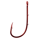 Mustad 92668NP-NR-8-U10 Red Baitholder Крючки С Одним Глазком Серебристый Nickel Red 8