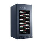 Винный шкаф компрессорный однозонный Libhof Esthete ET-70 595х680х1215мм на 70 бутылок черный с RGB-подсветкой отдельностоящий/встраиваемый