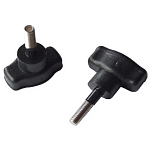 Talamex 95900342 Bimini Шарнирный винт с накатанной головкой Черный Black