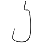 Mikado HJA05-9/0 Jaws Big Offset Техасский Крюк Серый Black Nickel 9/0 