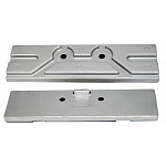 Tecnoseal 2626338 150HP 4T Цинковая пластина Анод  Silver 169.5 x 50.6 mm 