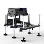 Garbolino GOMEJ3612 Competition Seat Box 25- 4 Fixed Legs+2 Pinlock Legs Pole Support+Side Drawer Серебристый Black / Silver