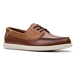 Clarks shoes 26181273-darktanleather-9.5 Палубные туфли Bratton Boat Dark Tan Leather 35x25x15 EU 44
