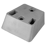 Цинковый анод Tecnoseal 00904 118x109x48мм прямоугольный для двигателей OMC Cobra 130-385л.с.