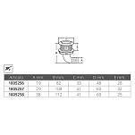 Marine town 1805256 Изогнутый слив из ПВХ/нержавеющей стали Серебристый Grey 19 mm