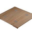 ARC 2026 Складная столешница из тикового дерева с краем / 800 x 700 мм